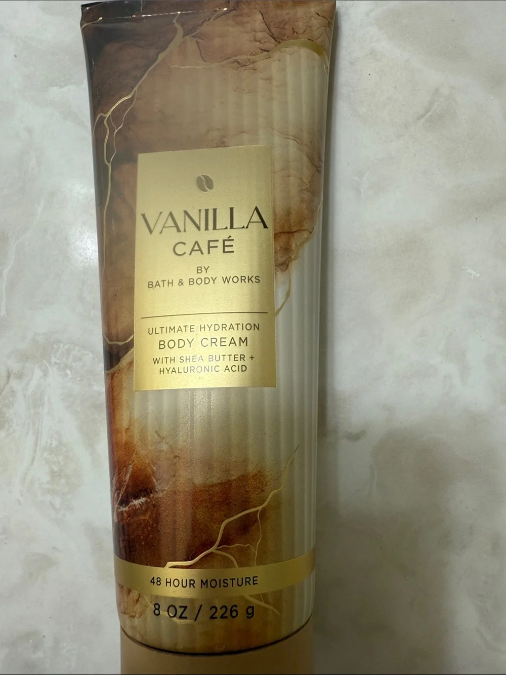 New Bath & Body Works Vanilla Café Body Cream - Cream/Gold/Brown